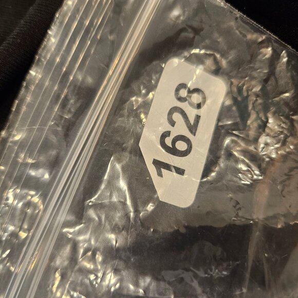 Jones Studio Draped Ruffle Midi Dress Womens Size 14 Black Party fitted cocktail - Picture 12 of 13